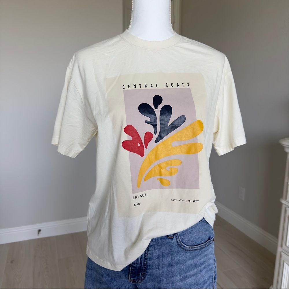 AG Los Angeles Cream Short Sleeve Tee